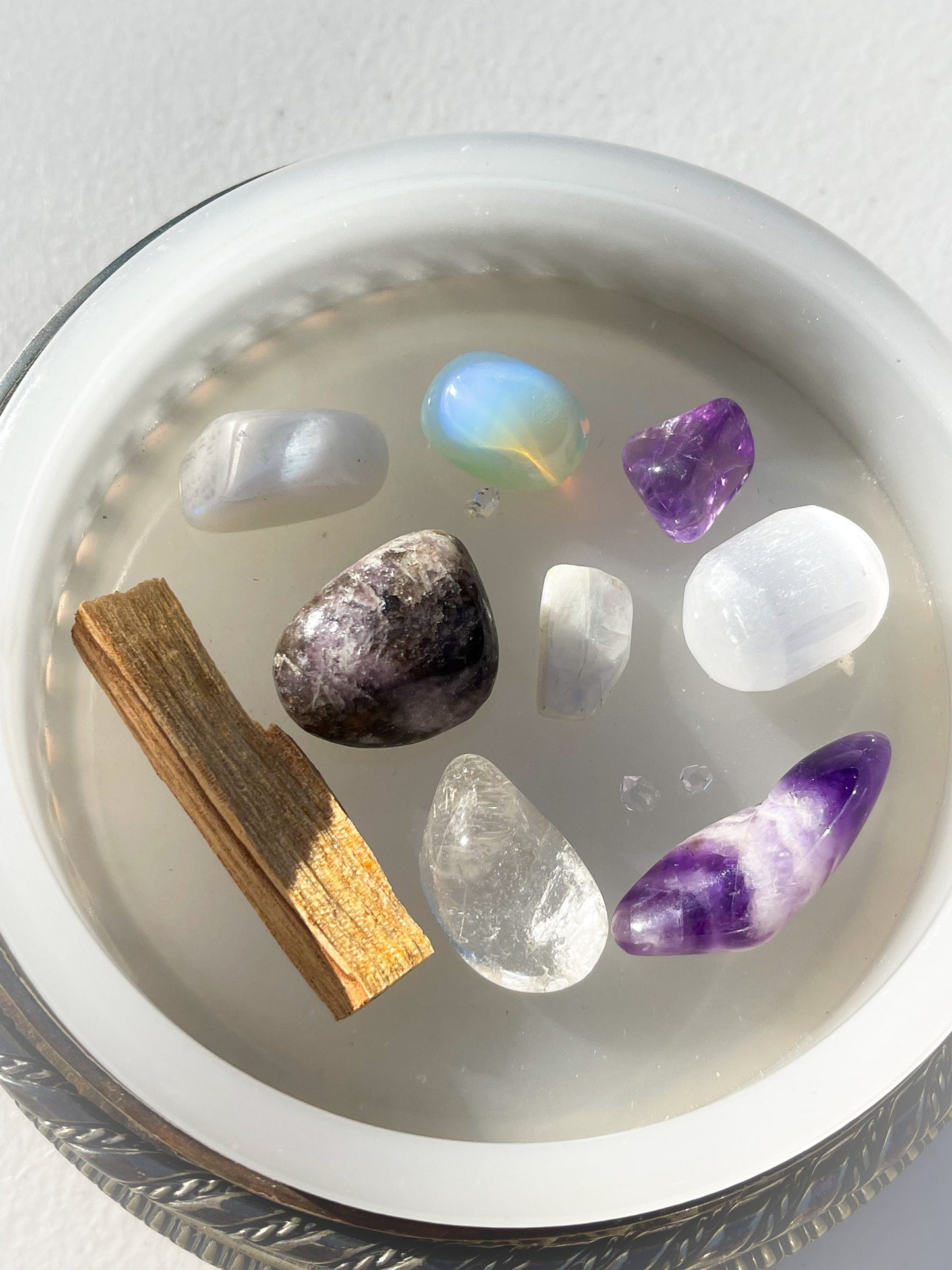 Spiritual Blessing Crystal Set, CROWN Chakra Intention