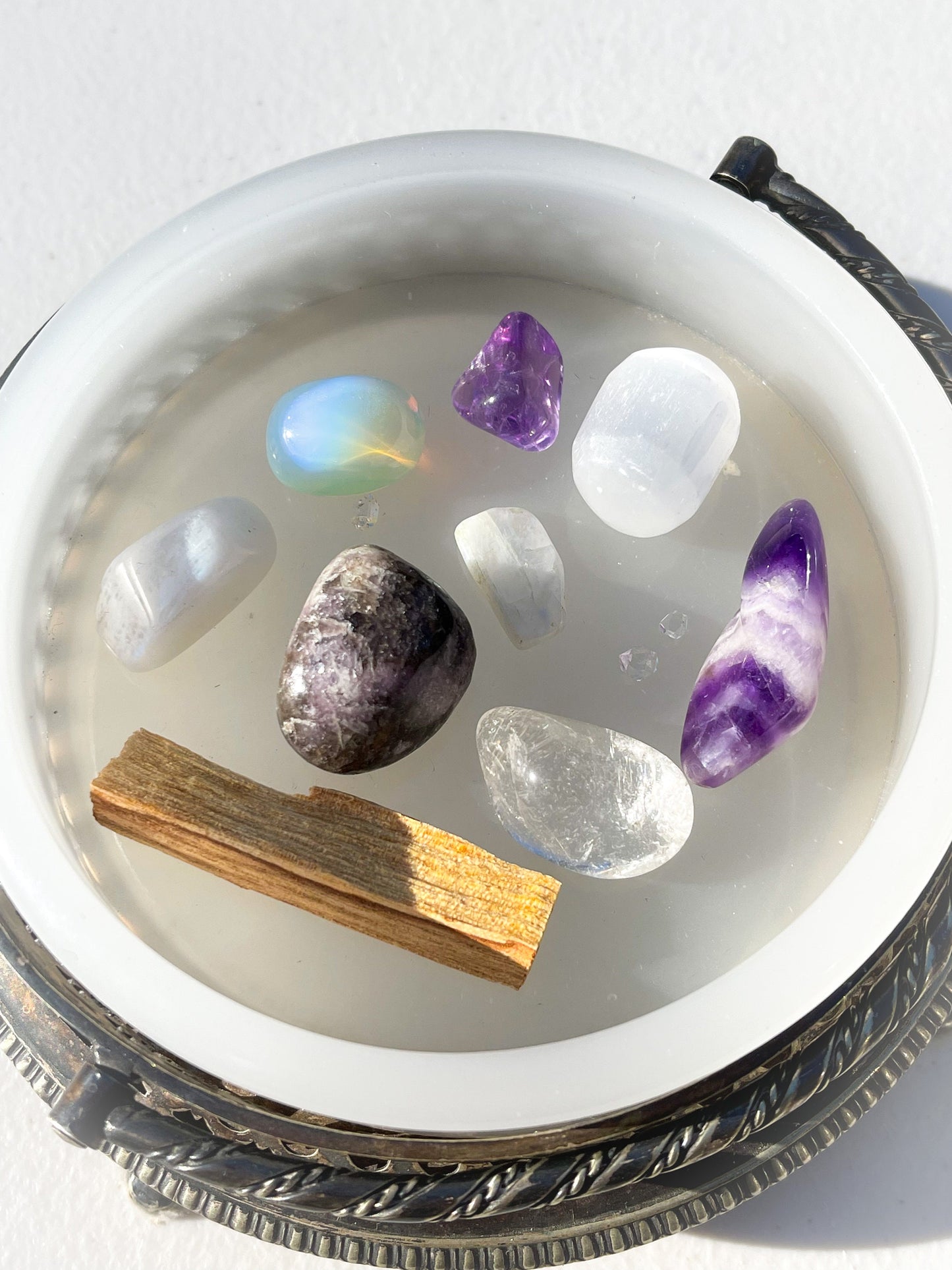 Spiritual Blessing Crystal Set, CROWN Chakra Intention