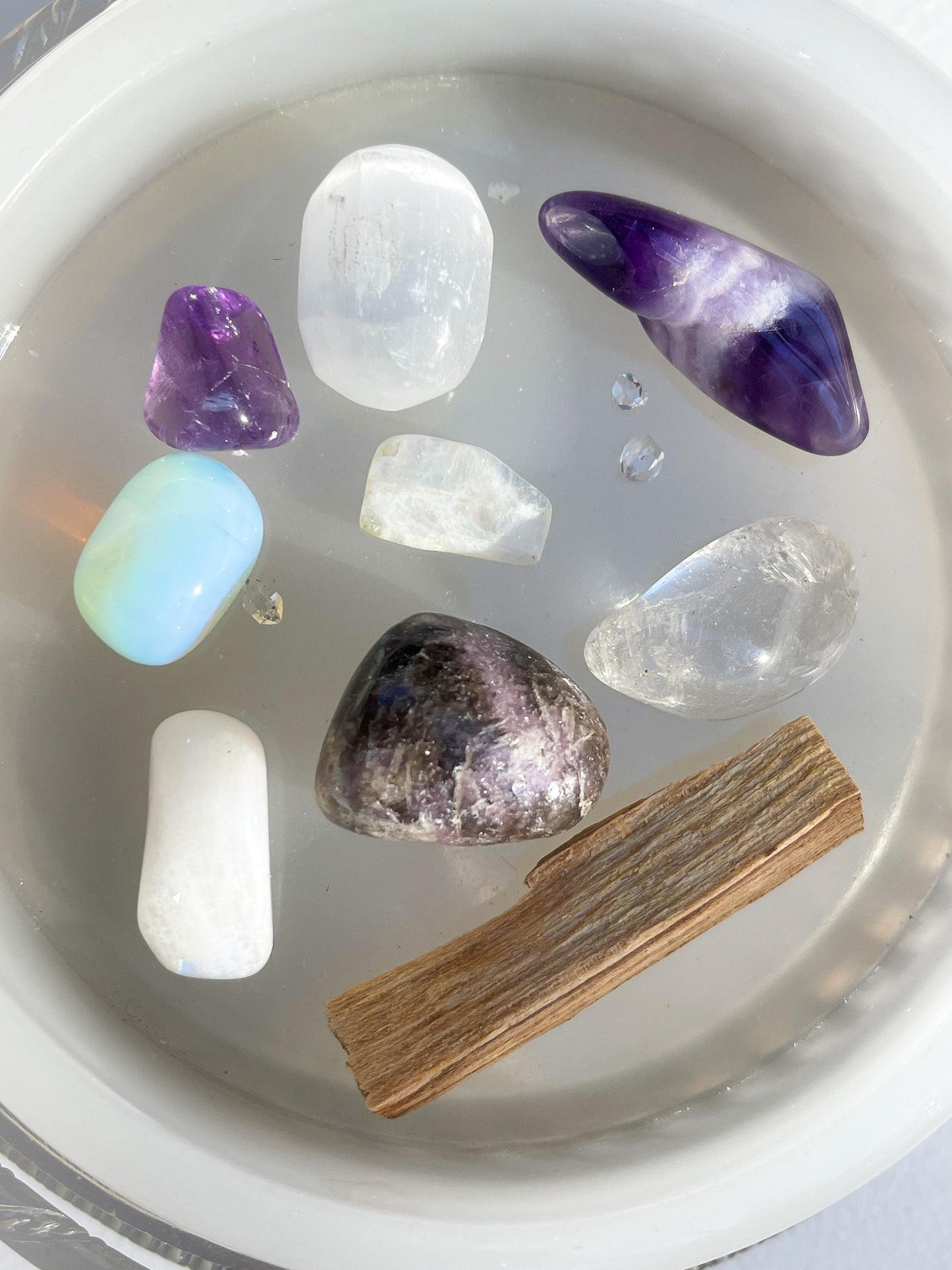 Spiritual Blessing Crystal Set, CROWN Chakra Intention