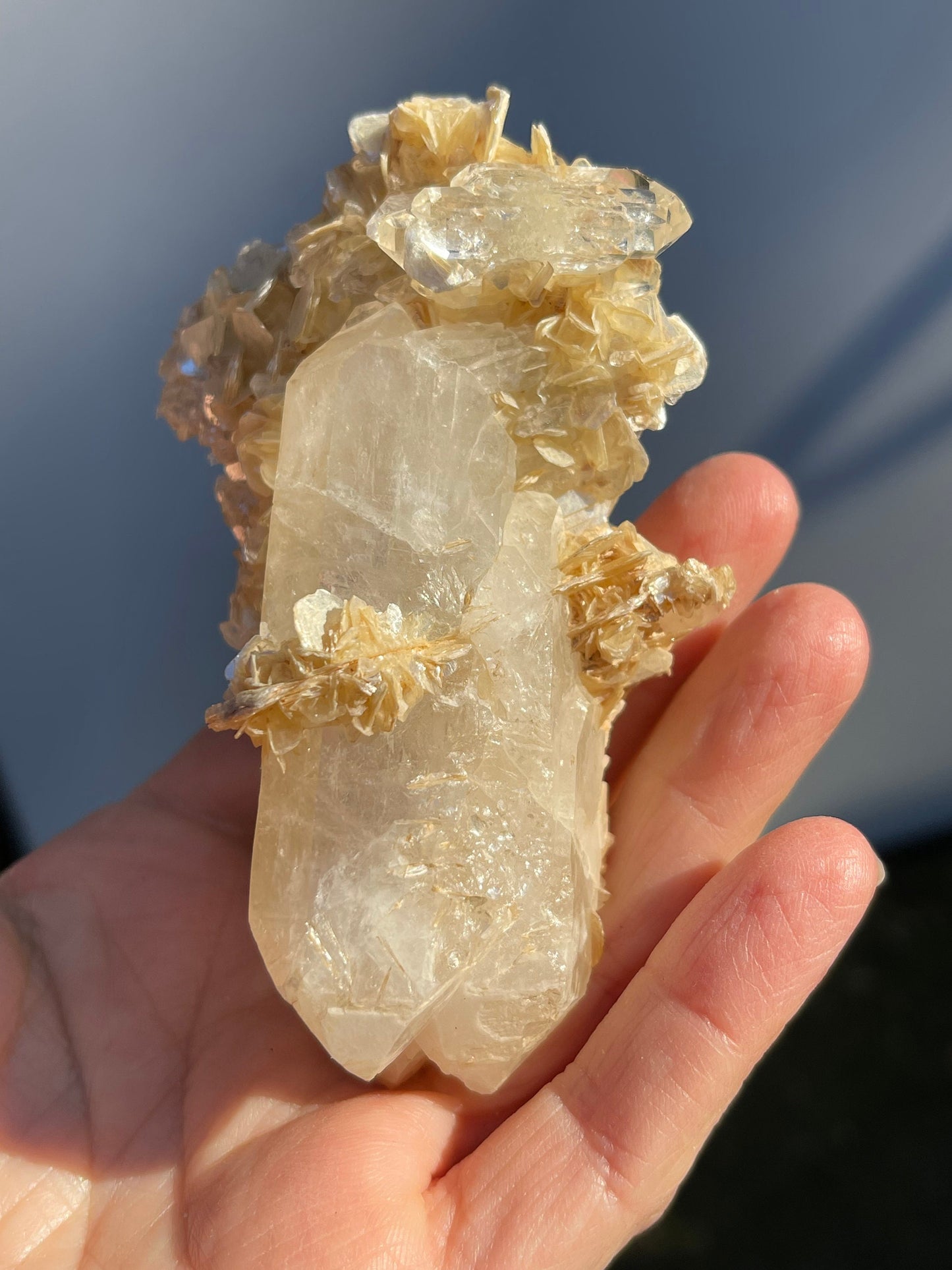 Mica on Quartz, Yaogangxian Minerals, Heart, Crown Chakra, Metaphysical Crystals, Q5-0129