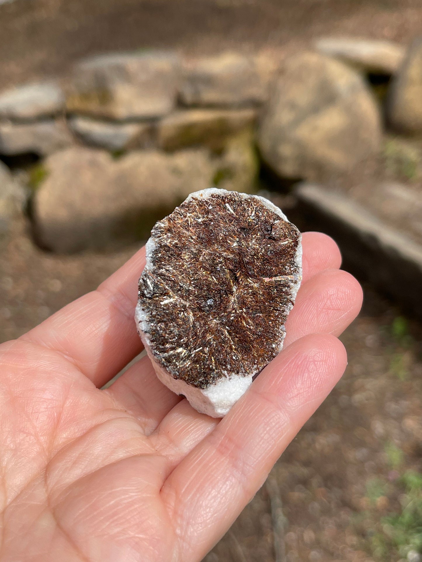 Astrophyllite Starburst, Shimmering Mineral