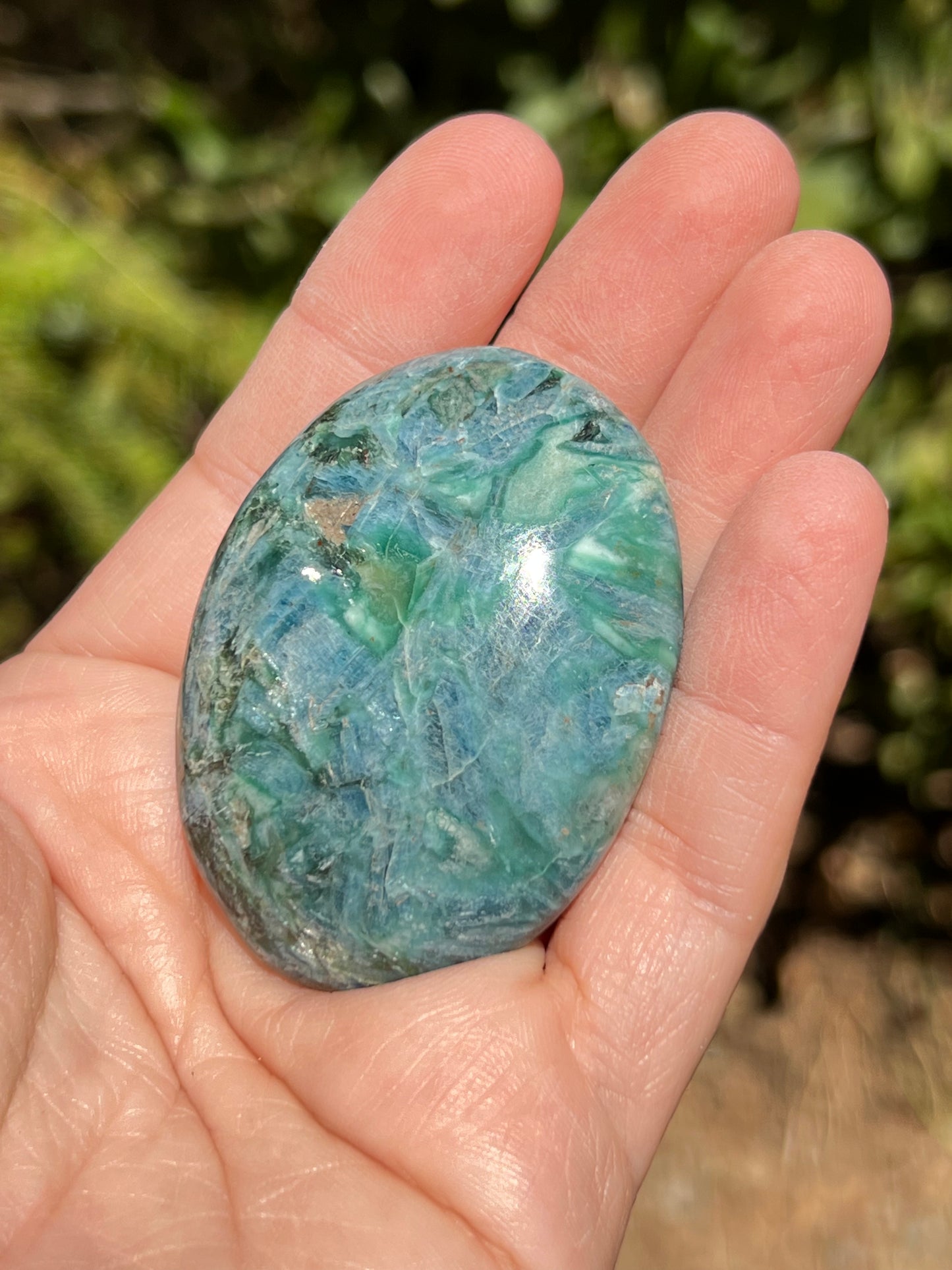 Apatite Palm Stone