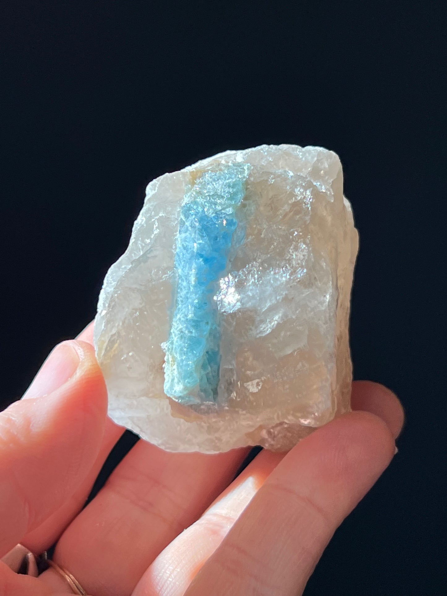 Beryl var. Aquamarine in Smoky Quartz